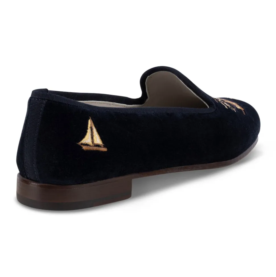 Men’s Nantucket Navy Velvet Slipper