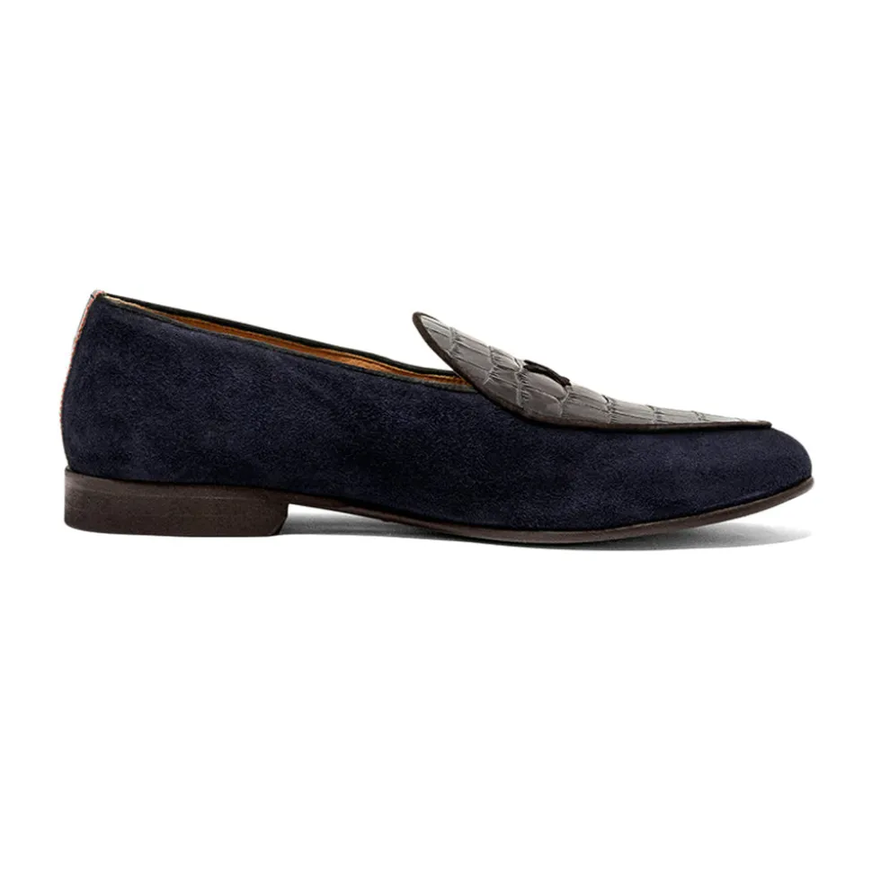 Men's Navy Croc Milano Loafer