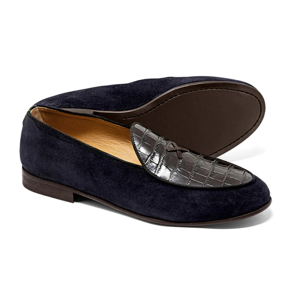 Men's Navy Croc Milano Loafer