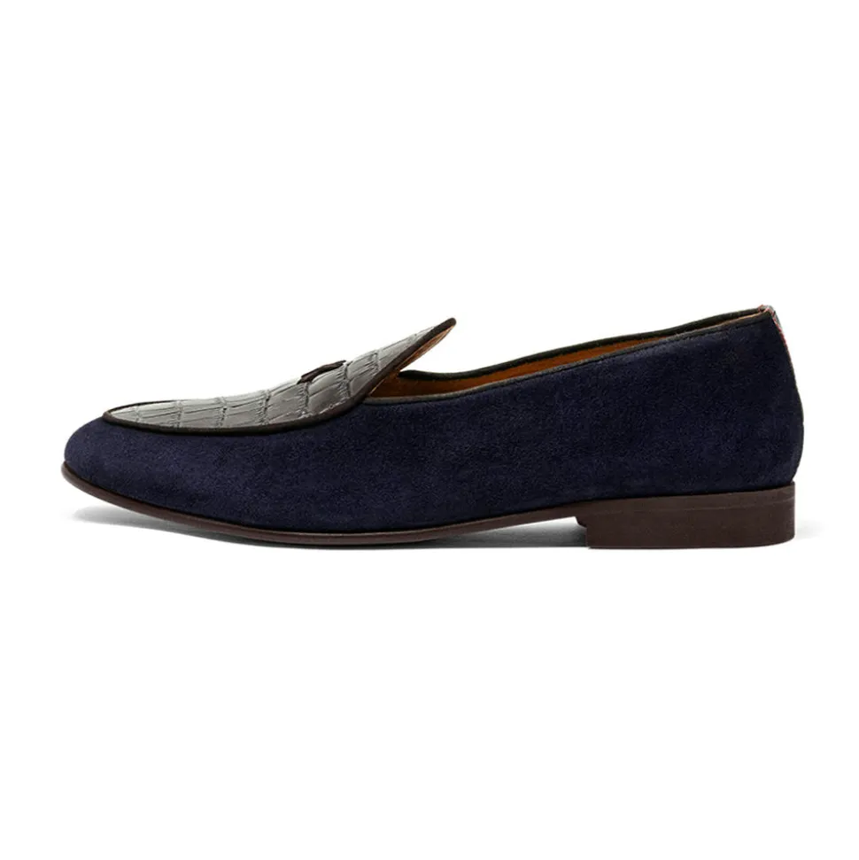 Men's Navy Croc Milano Loafer
