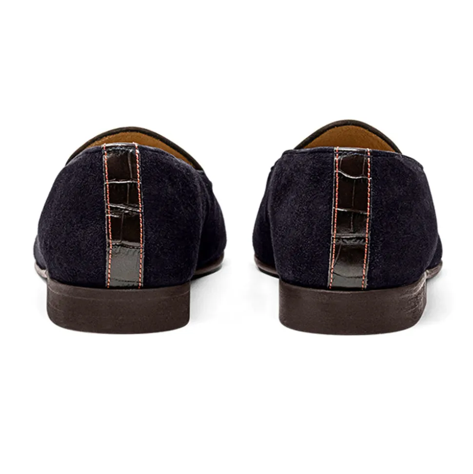 Men's Navy Croc Milano Loafer