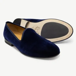 Men's Navy Velvet Slipper II