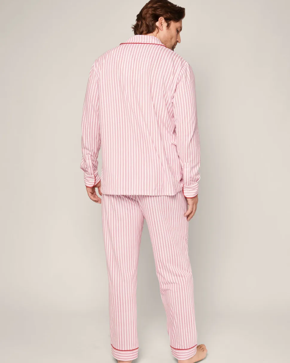 Men’s Pima Pajama Set in Antique Red Ticking
