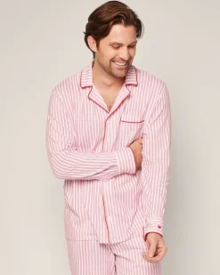 Men’s Pima Pajama Set in Antique Red Ticking
