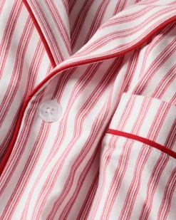 Men’s Pima Pajama Set in Antique Red Ticking