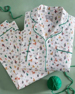 Men’s Pima Pajama Set in Merry Meow