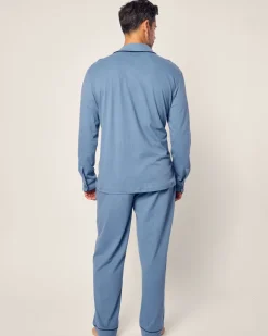 Men’s Pima Pajama Set in Mystique Blue