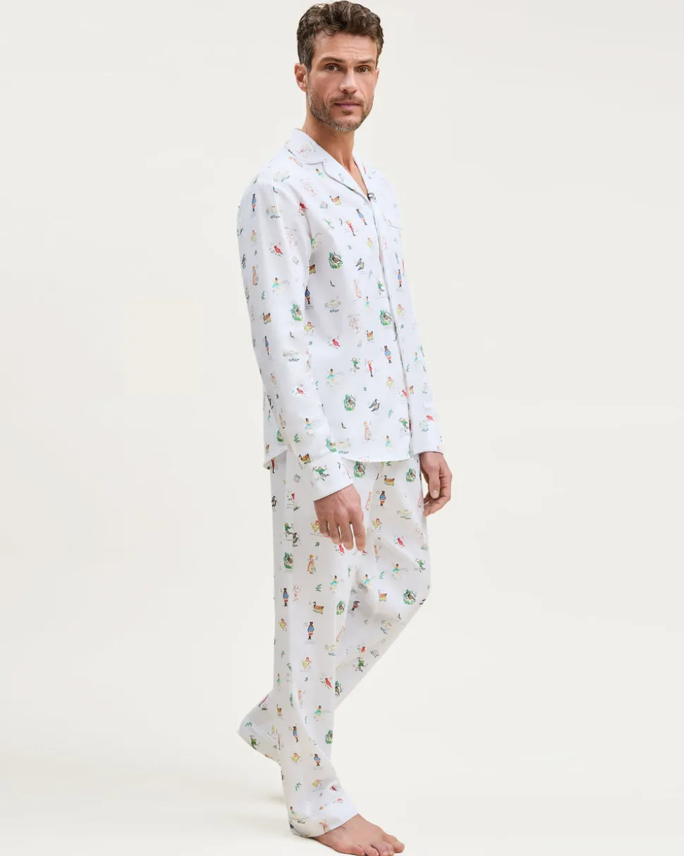 Men's Twill Pajama Set in 12 Days of Christmas