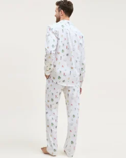 Men's Twill Pajama Set in 12 Days of Christmas