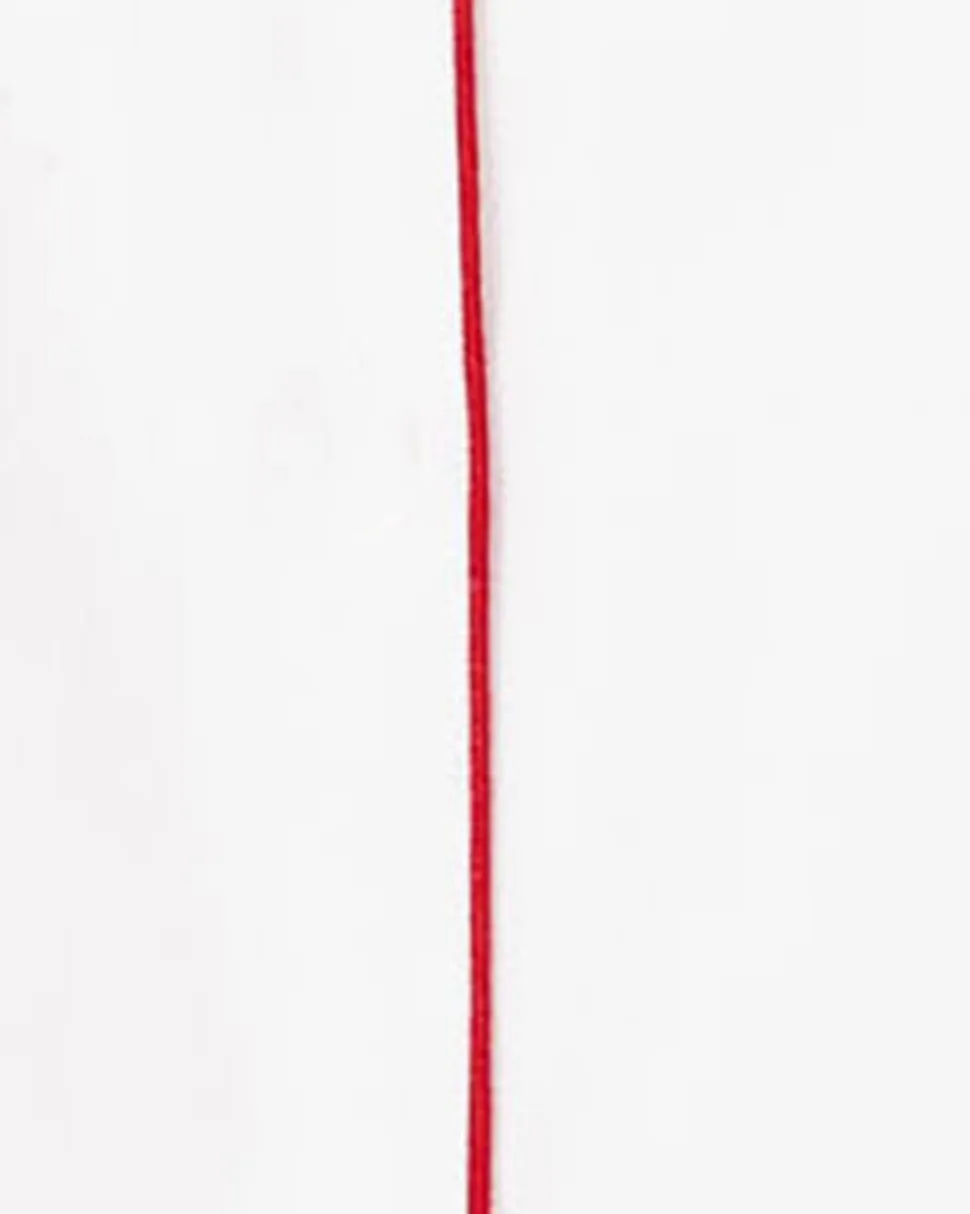 Men’s White Pajama Set with Red Piping