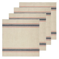 Menton Napkin in Natural & Denim, Set of 4
