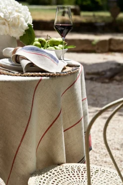 Menton Napkin in Natural & Denim, Set of 4