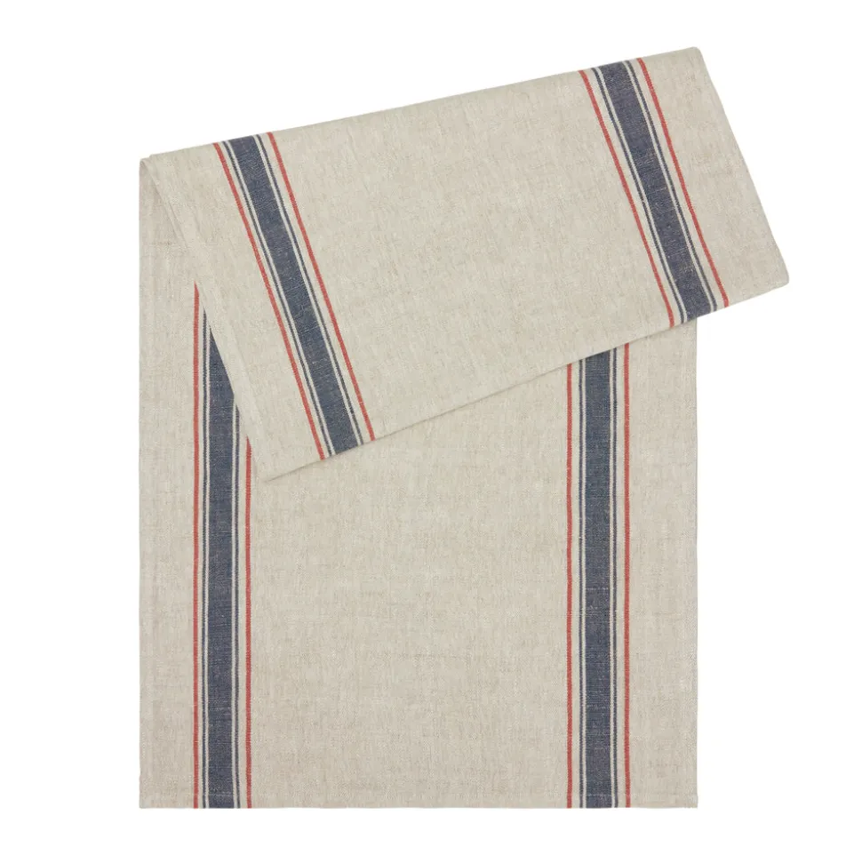 Menton 20x72 Runner in Natural & Denim
