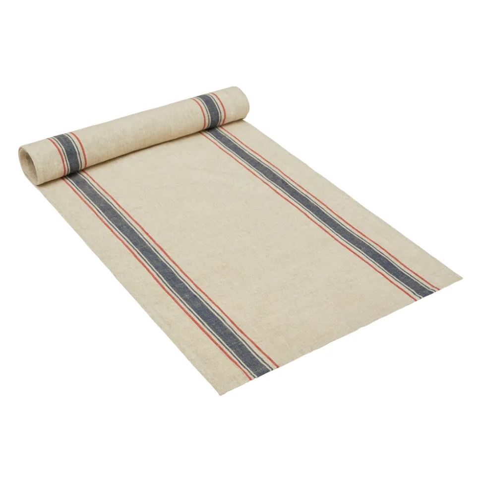 Menton 20x72 Runner in Natural & Denim
