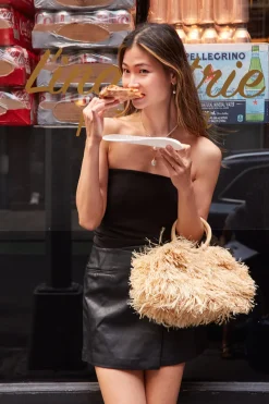 Merida Straw Fringe Tote Bag