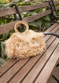 Merida Straw Fringe Tote Bag