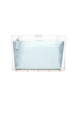 Mia Acrylic Clutch with Cinderella Blue Pouch