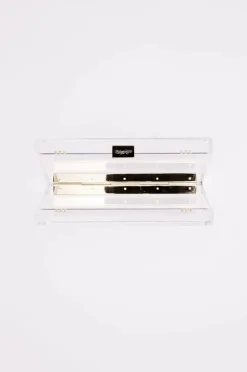 Mia Acrylic Clutch with Cinderella Blue Pouch