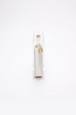 Mia Acrylic Clutch with Ivory Laser Cut Rose