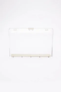 Mia Acrylic Clutch with Ivory Laser Cut Rose