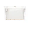 Mia Acrylic Clutch with Ivory Satin Zipper Pouch