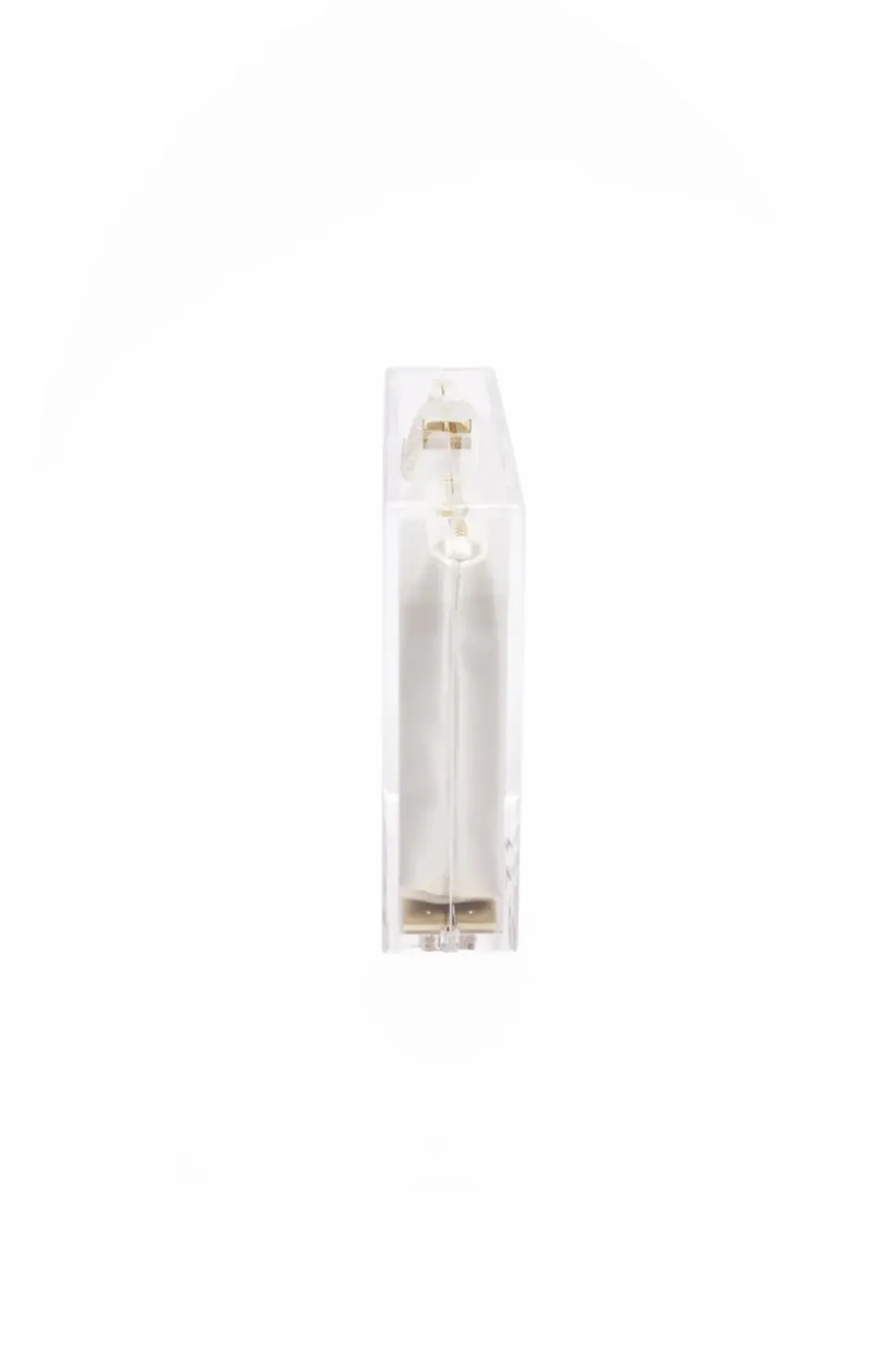 Mia Acrylic Clutch with Ivory Satin Zipper Pouch