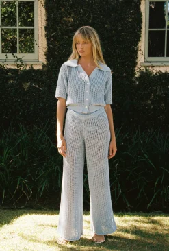Mia Cloud Knit Pant in Cashmere Blue