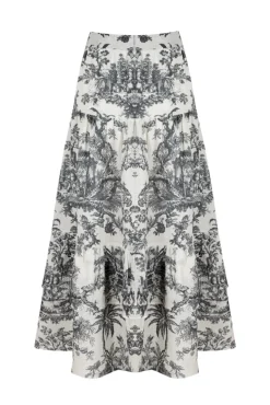 Mia Top And Skirt Set Black Toile