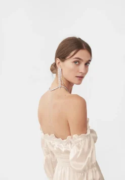 Michelin Silk Dress in Pearl White
