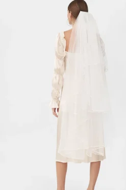 Michelin Silk Dress in Pearl White