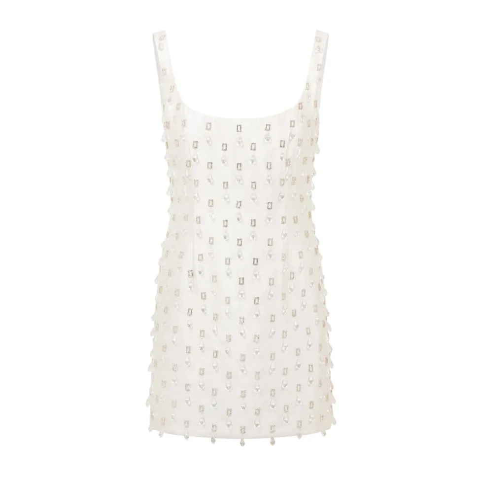 Mikado Mini Dress with Crystal Drops | STYLE 022
