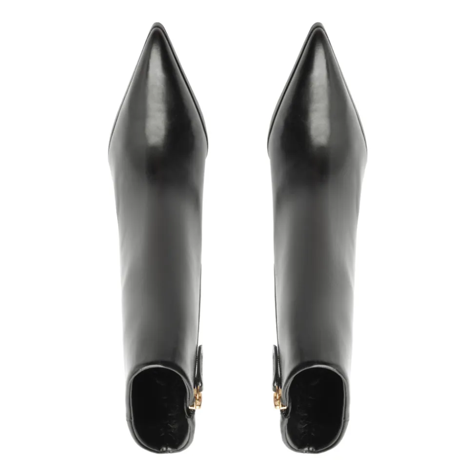 Mikki Block Leather Boot in Black