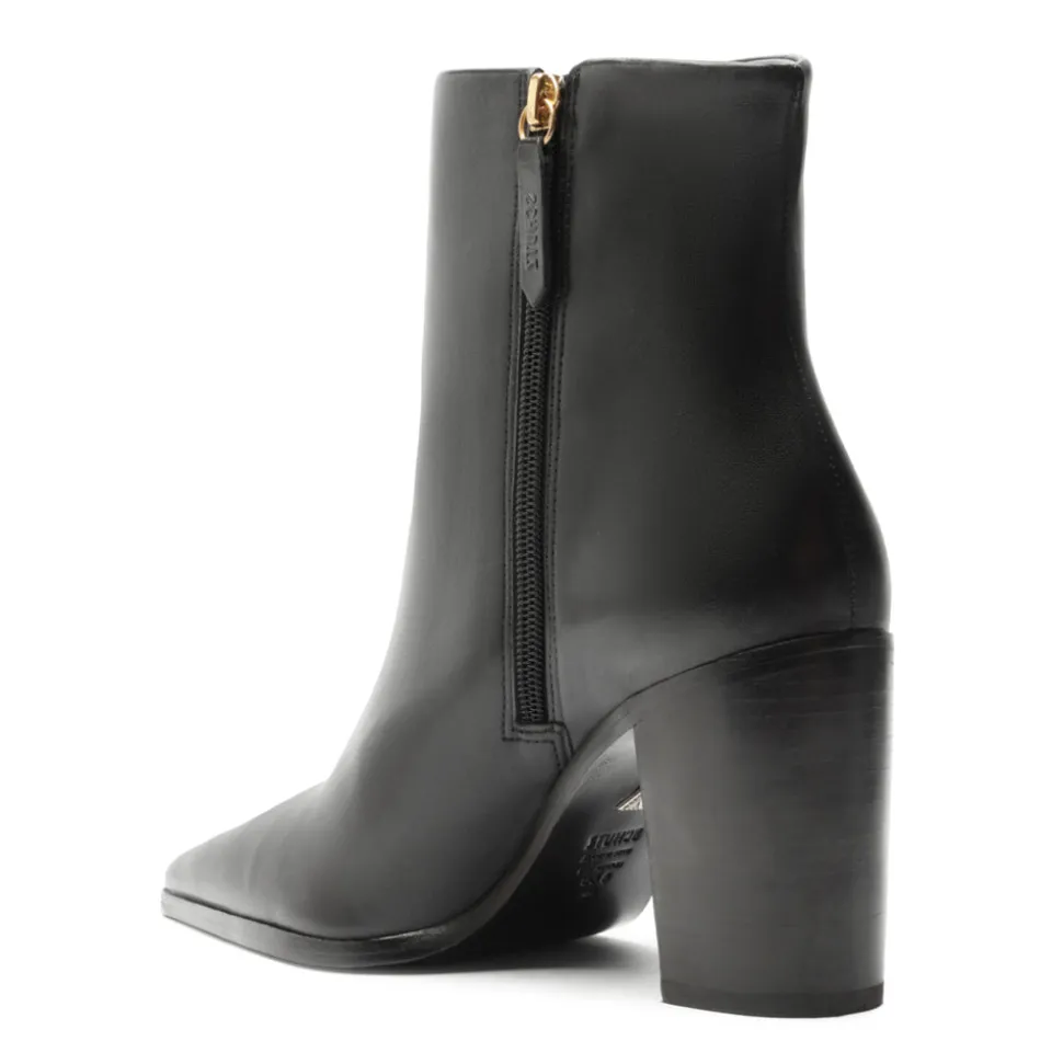 Mikki Block Leather Boot in Black