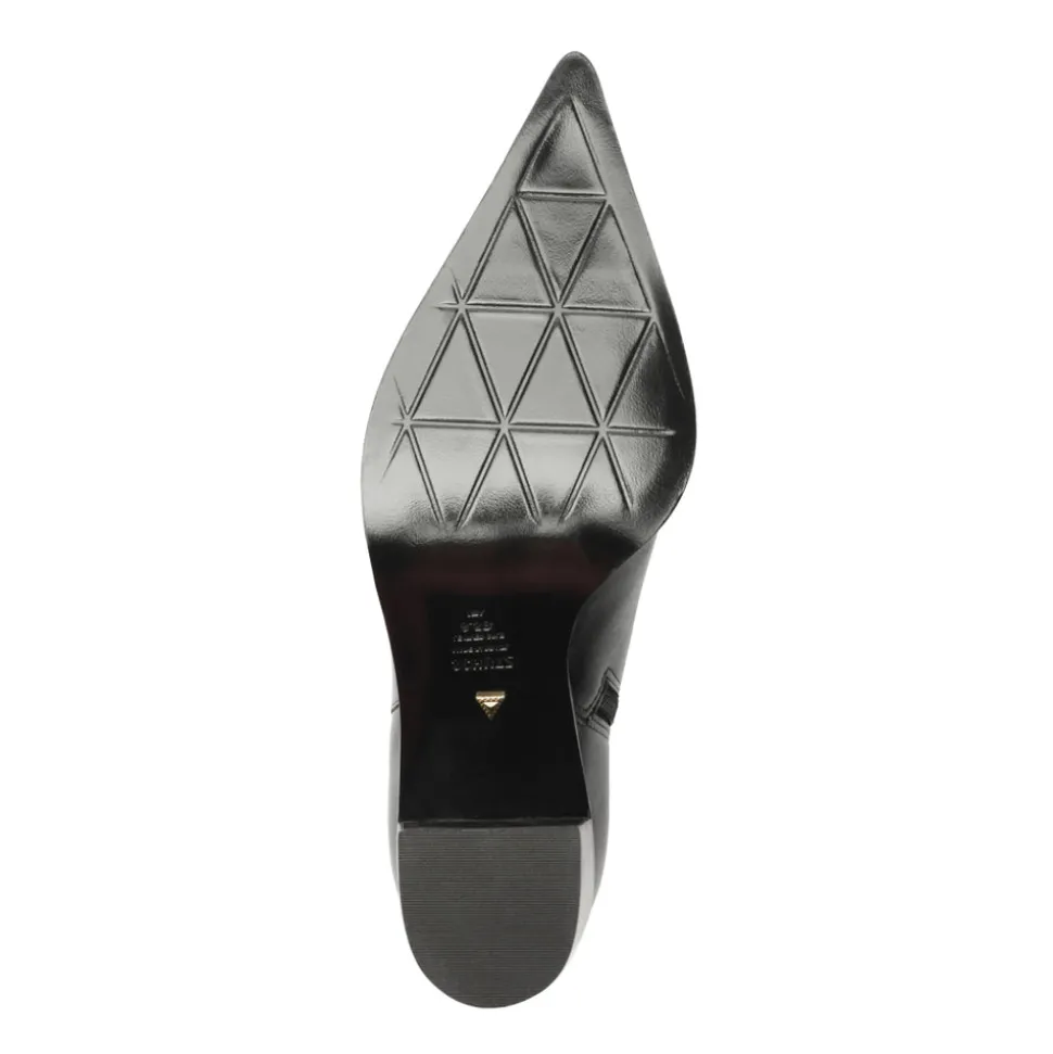 Mikki Block Leather Boot in Black