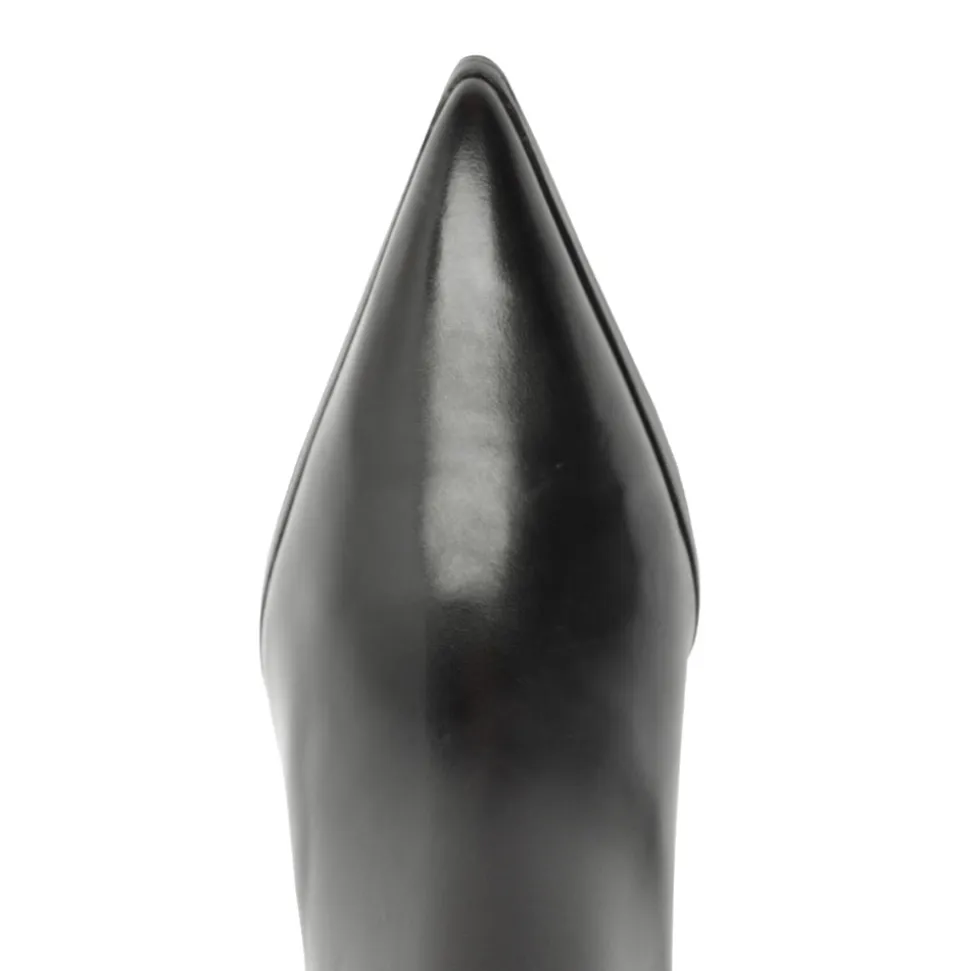 Mikki Block Leather Boot in Black