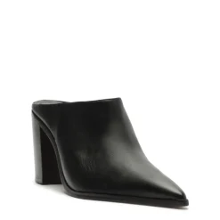 Mikki Mule Leather Pump in Black
