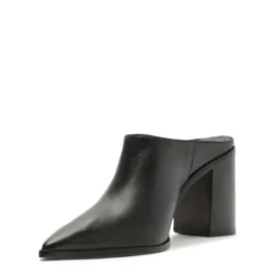Mikki Mule Leather Pump in Black