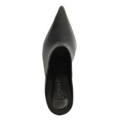 Mikki Mule Leather Pump in Black