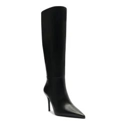 Mikki Up Leather Boot in Black