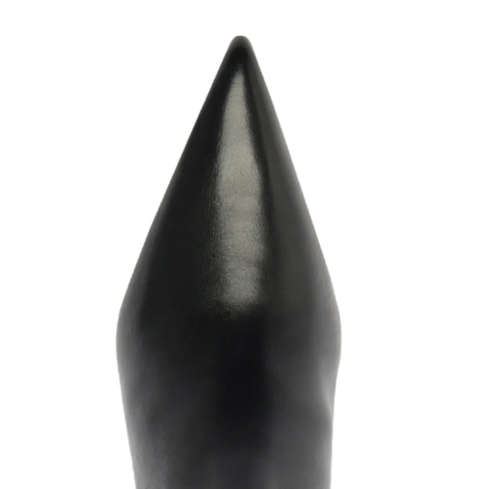 Mikki Up Leather Boot in Black