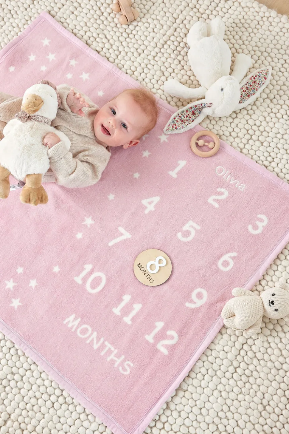 Milestone Mini Blush Blanket