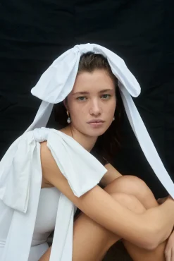 Milly White One-Piece With White Bow