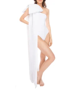 Milly White One-Piece With White Bow