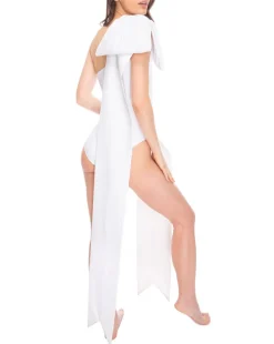 Milly White One-Piece With White Bow