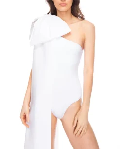 Milly White One-Piece With White Bow