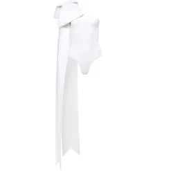 Milly White One-Piece With White Bow