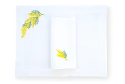 Mimosa Napkin and Placemat, Set of 2