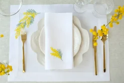 Mimosa Napkin and Placemat, Set of 2