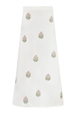 Mina Skirt in Ivory & Pink