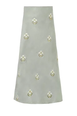 Mina Skirt in Mint & Ivory